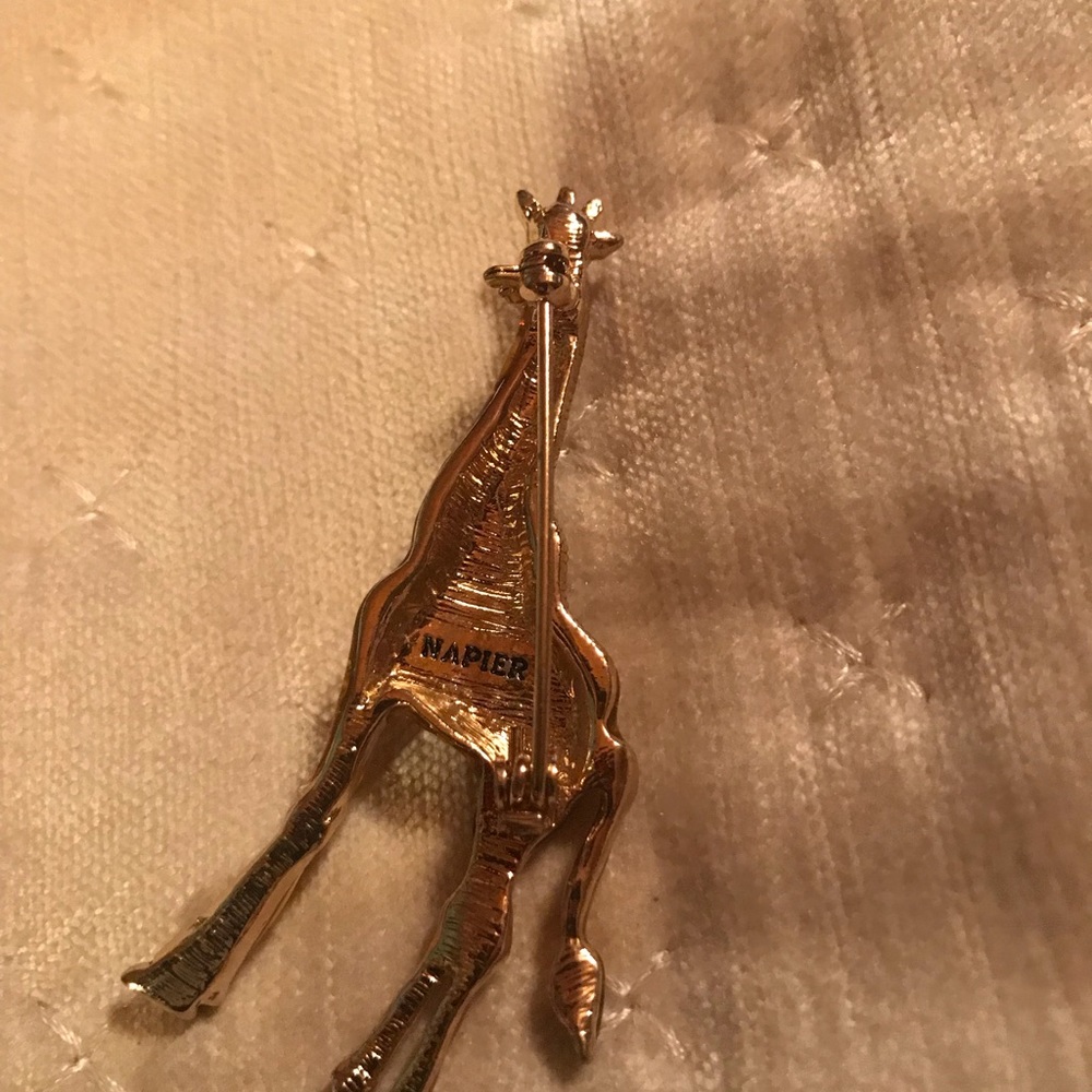 Vintage Giraffe Brooch stamped Napier